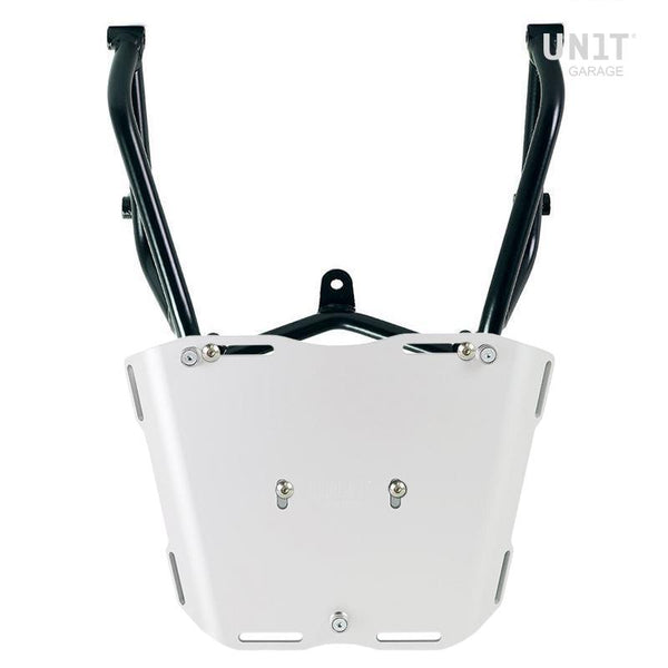 Unit Garage DPS-UGSET-4643 Atlas Aluminium Top Case 44L universal + Black Rear luggage rack with passenger grip Aprilia Tuareg 660