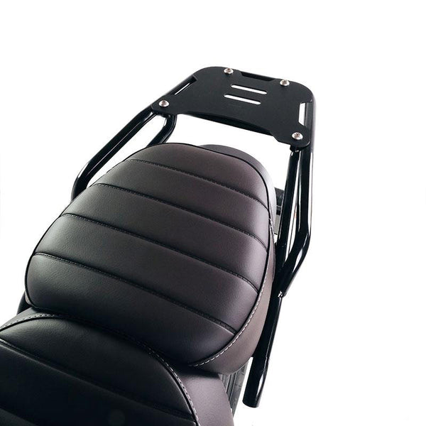 Unit Garage 4203_BL Rear luggage rack with passenger grip Triumph Scrambler 400 X (black colour) 