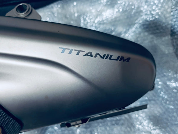 Actual pre-owned Akrapovic silencer detail 2