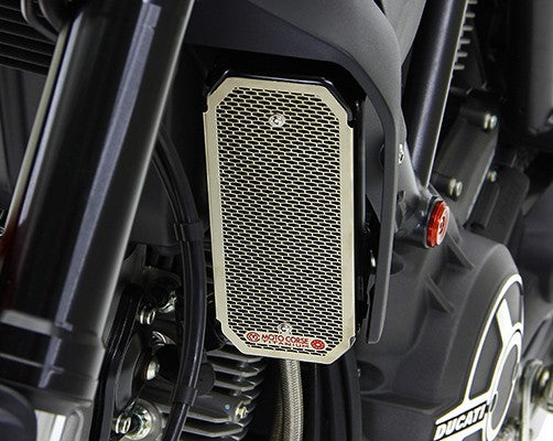 MOTOCORSE Titanium oil radiator protection screen - Ducati Scrambler 800