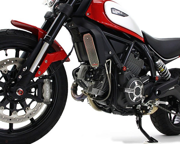 MOTOCORSE Titanium oil radiator protection screen - Ducati Scrambler 800