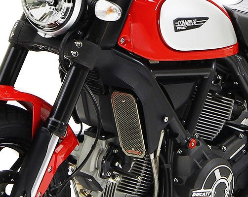 MOTOCORSE Titanium oil radiator protection screen - Ducati Scrambler 800