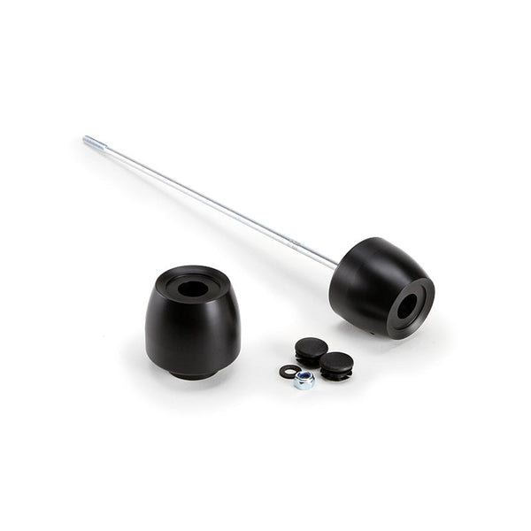 Puig 20058 PHB19 Front Axle Sliders for Ducati Panigale / Streetfighter; optional accent rings shown in installation examples are not included