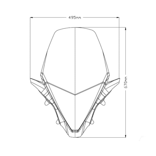 Puig V-Tech Touring Windscreen for HONDA PCX125 – 20637 — 20637F