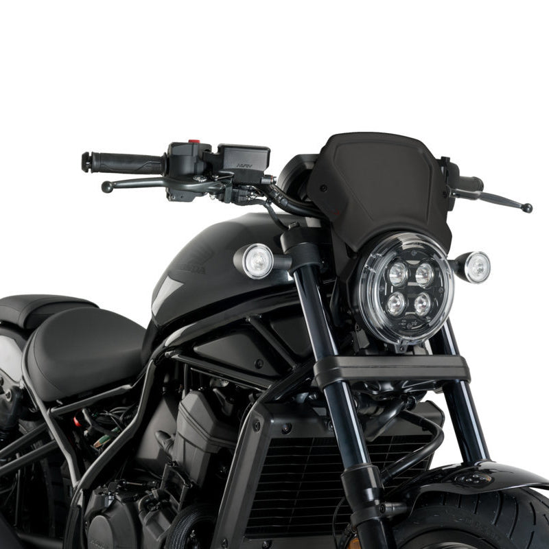 Puig 20822N Aluminium Front Plate — Black