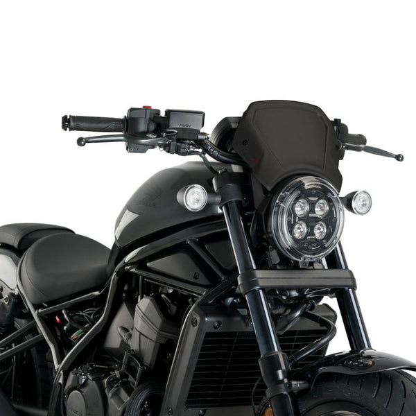 Puig 20822N Aluminium Front Plate — Black