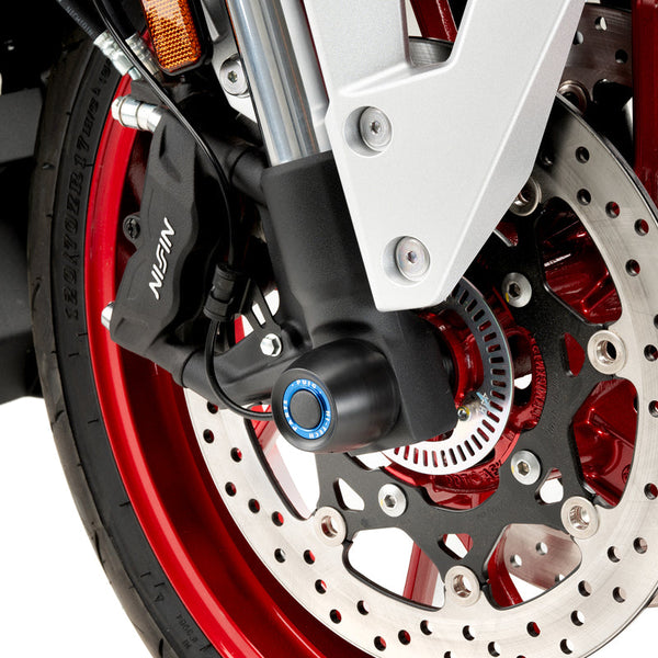 Puig 21623N PHB19 Front Axle Slider Kit — Black