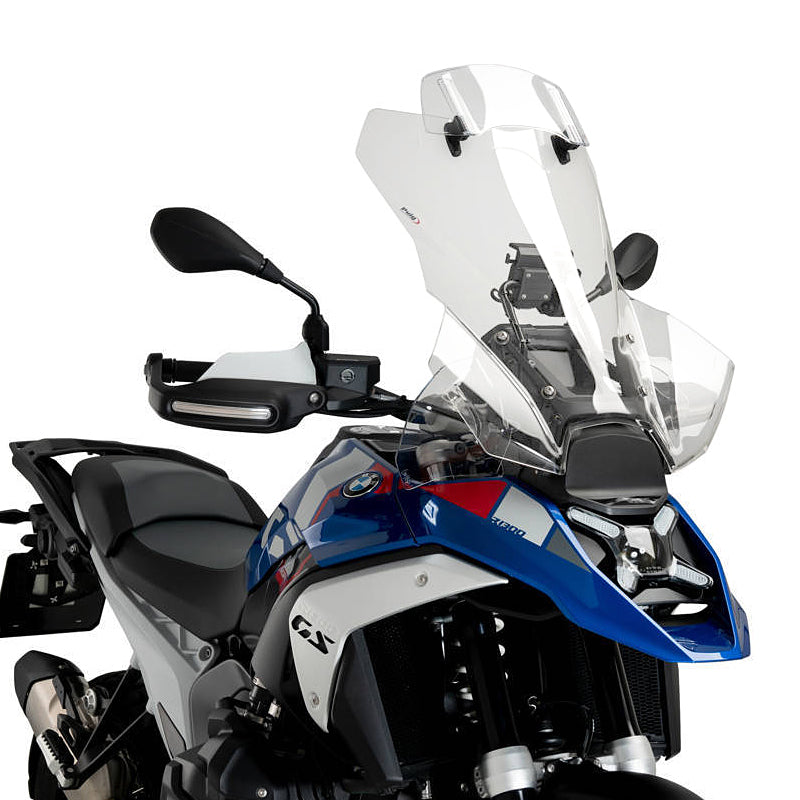 Puig 21796W Touring Windscreen with Adjustable Visor — Clear