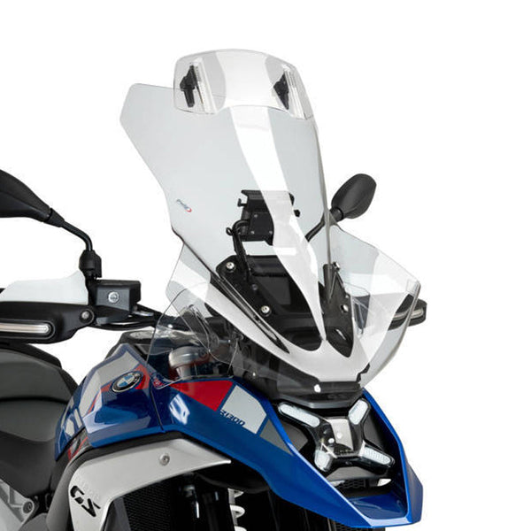 Puig 21841H Touring Windscreen with Adjustable Visor — Smoke