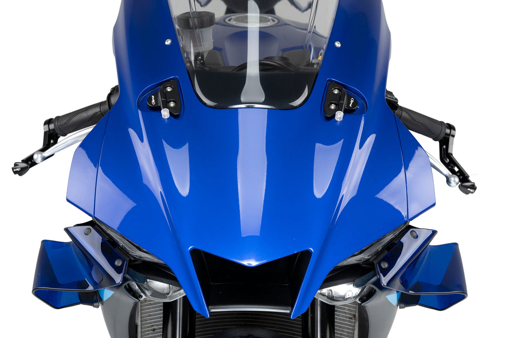 Puig Caps with Turn Lights Tab Motorcycle Mirrors Yamaha R6, R7, R9, R1