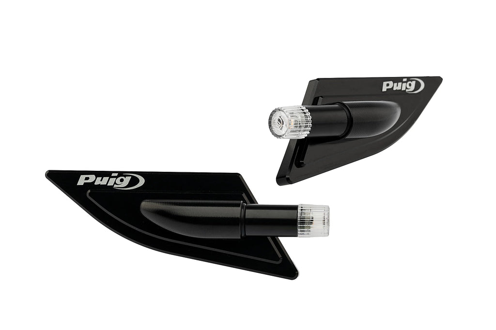 Puig 22046 Mirror Block-Off Plates with Turn Signals for Ducati Panigale