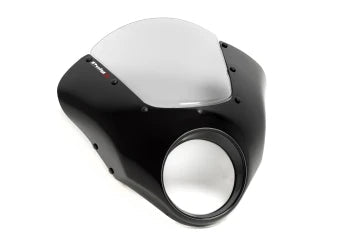 Puig Dark Night Semi-Fairing Kit, Gloss Black Housing, Honda Rebel 500 
