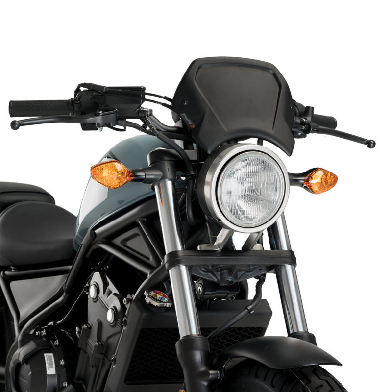 Puig 3701N Aluminium Front Plate — Black
