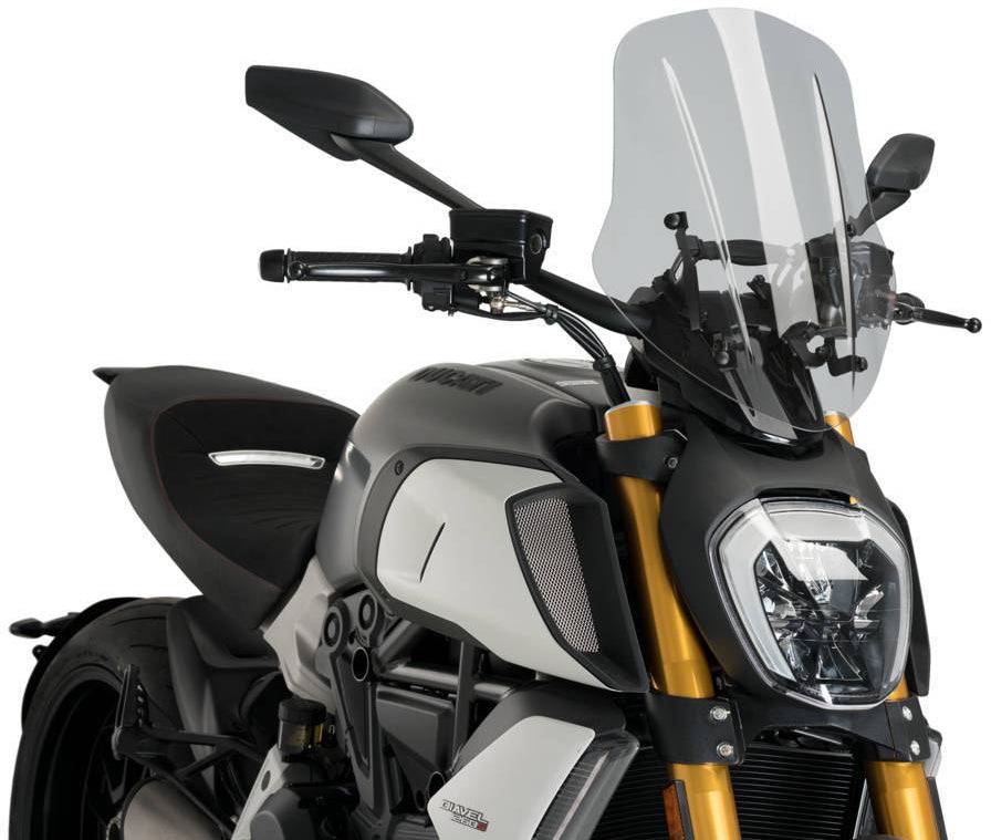 Puig New Generation Adjustable Touring Windscreen Ducati Diavel 1260 2019-2023