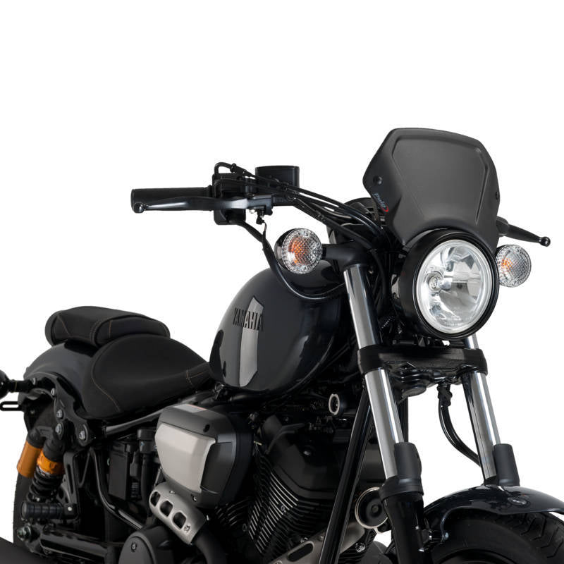 Puig 3813N Aluminium Front Plate — Black