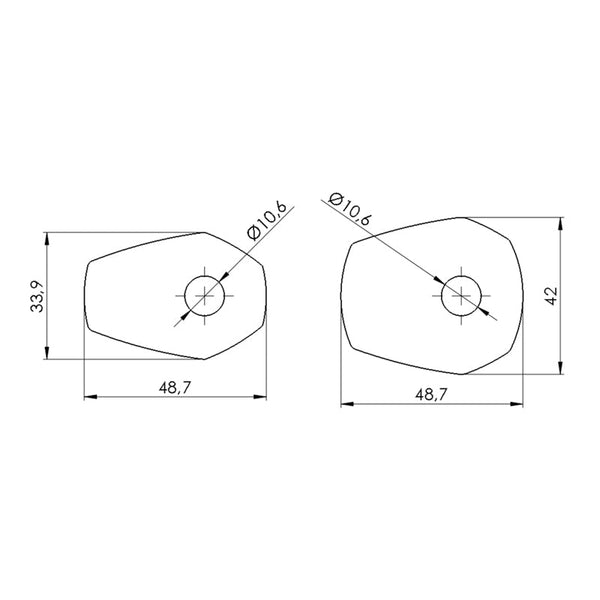 Puig 3958N turn signal mounting plates