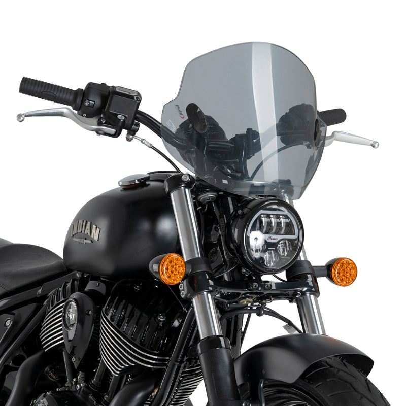 Puig 5022 Trend universal handlebar-mounted windscreen, installed example