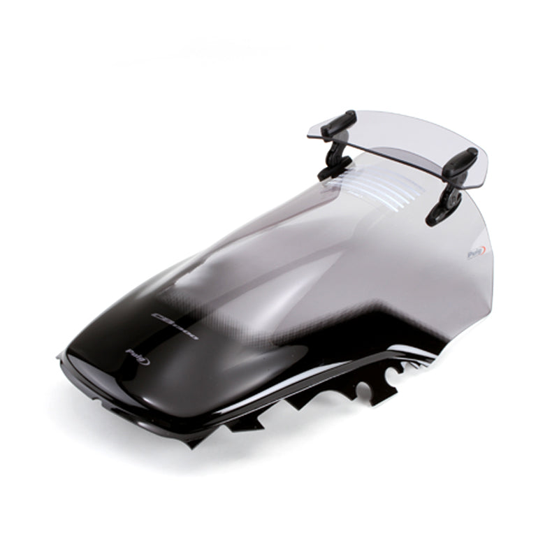 Puig 5900H Touring Windscreen with Adjustable Visor — Smoke
