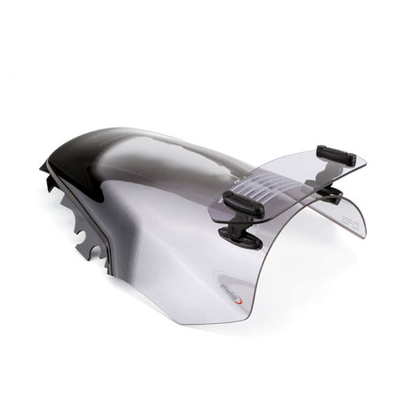 Puig 5900H Touring Windscreen with Adjustable Visor — Smoke