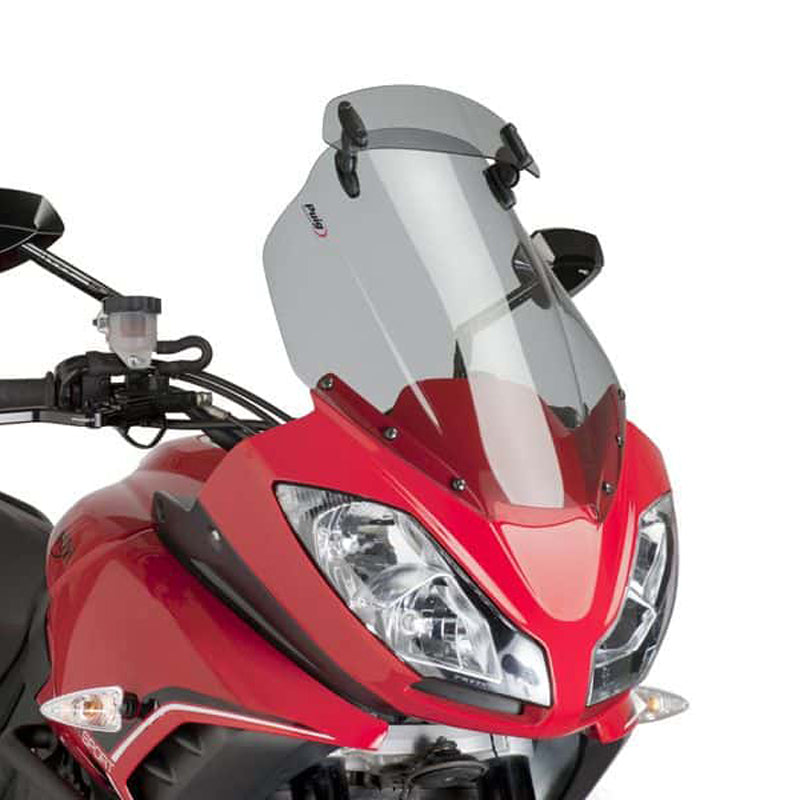 Puig 5919H Touring Windscreen with Adjustable Visor — Smoke
