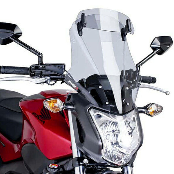 Puig 6001H Touring Windscreen with Adjustable Visor — Smoke