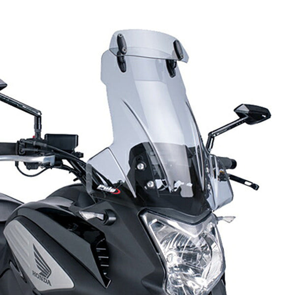 Puig 6002H Touring Windscreen with Adjustable Visor — Smoke