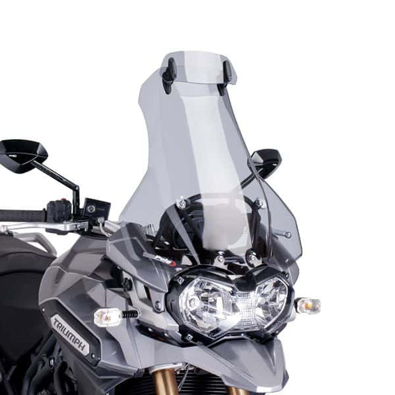 Puig 6006H Touring Windscreen with Adjustable Visor — Smoke