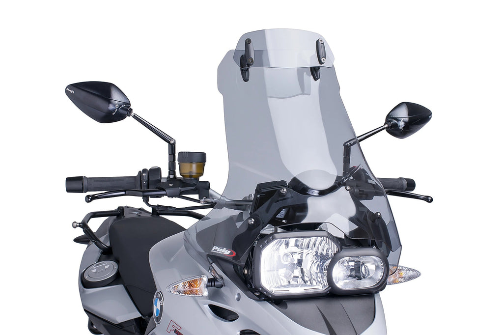 Puig Touring Windshield with Visor BMW F700GS 2012-2017 Smoke — 6715 — 6715H