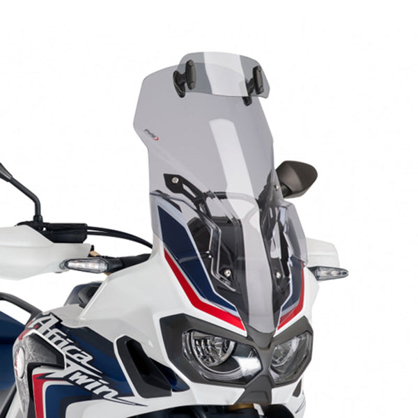 Puig 8906H Touring Windscreen with Adjustable Visor — Smoke