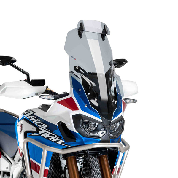 Puig 8906H Touring Windscreen with Adjustable Visor — Smoke