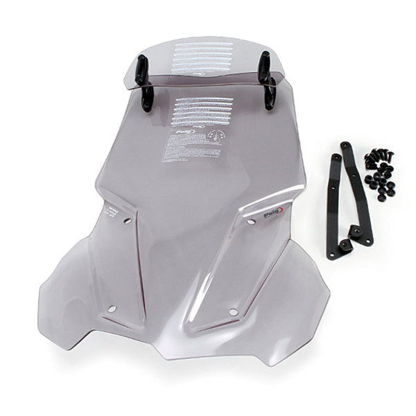 Puig 9771H Touring Windscreen with Adjustable Visor — Smoke
