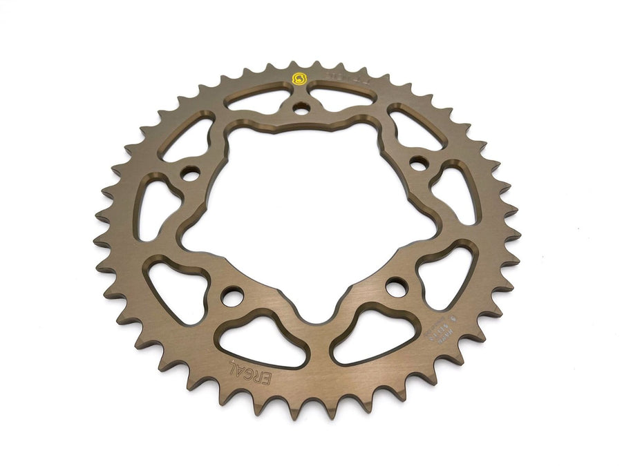 Sitta 202M rear sprocket, hard oxide 44-tooth series illustration; supplied pitch, finish and tooth count follow the selected SKU.