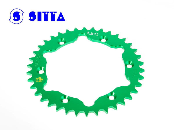 Sitta 208D green rear sprocket; illustrative product image