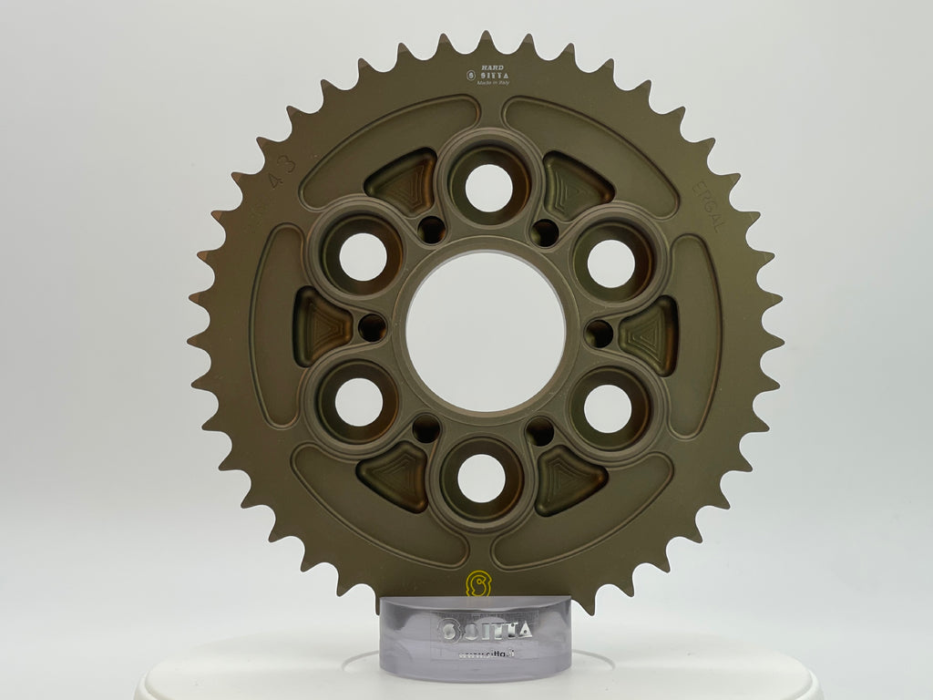 Sitta 226D WSBK hard oxide rear sprocket series illustration, pictured with 43 teeth; supplied tooth count follows selected exact SKU.