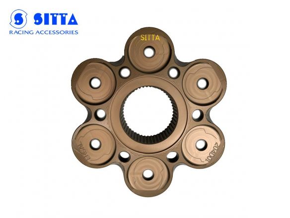 Sitta PRO204D01 six-hole rear sprocket carrier, hard oxide series illustration.