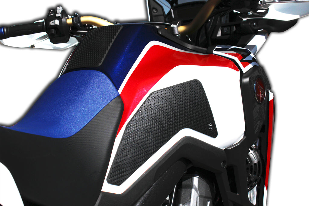 TECHSPEC Tank Grip Pads for Honda Africa Twin 1000 (16-20) - RED, WHITE & BLUE PAINT DESIGN — photo 1