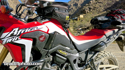 TECHSPEC Tank Grip Pads for Honda Africa Twin 1000 (16-20) - RED, WHITE & BLUE PAINT DESIGN — photo 2
