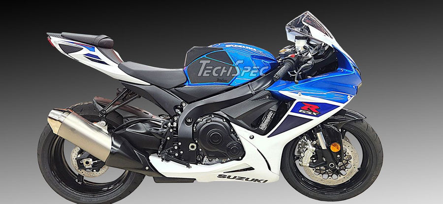 TECHSPEC Tank Extender and Tank Grip Pads for Suzuki GSX-R600 / GSX-R750 (2011+) — photo 1