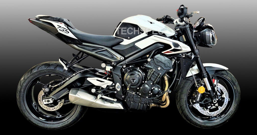 TECHSPEC Tank Grip Pads - DESIGN 2 for Triumph Street Triple 765 / RS (2024+) — photo 1