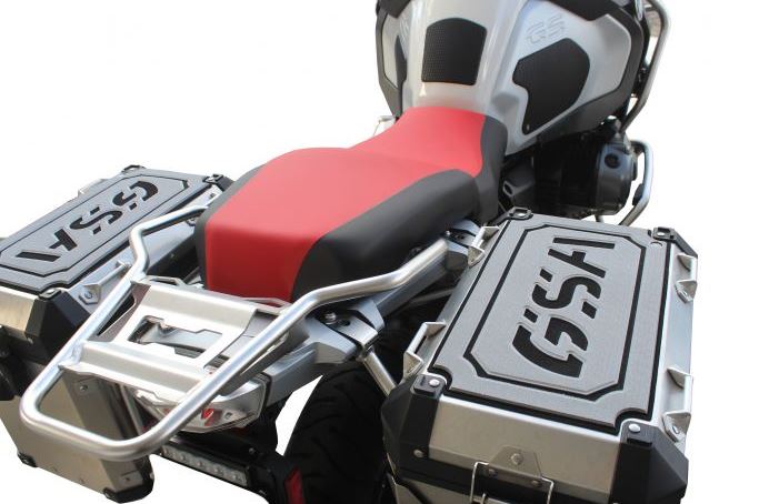 TECHSPEC Pannier Lid Guards for BMW R 1200 / 1250 GS Adventure (GSA) (14-24) Combo Pkg, Right, Left and Tail Set - Gray / Black — photo 1