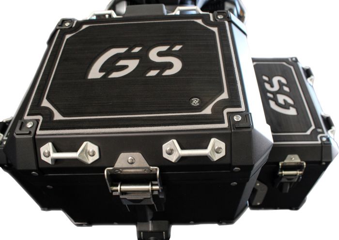 TECHSPEC Pannier Guards for BMW R 1200 / 1250 GS  (14+) Tail / Back 32 Itr Black on Gray — photo 1