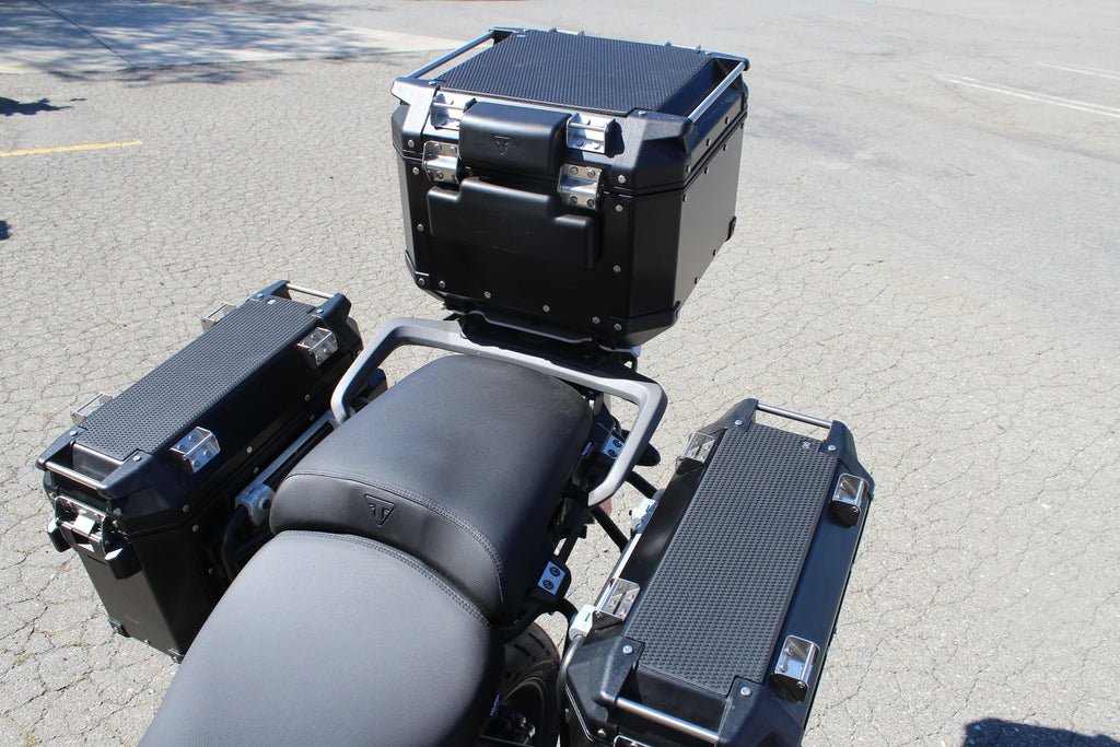 TECHSPEC Pannier Guards for Triumph Givi Outback 37ltr Right, 37ltr Left  and 42ltr Back/Tail COMBO KIT Snake Skin — photo 1
