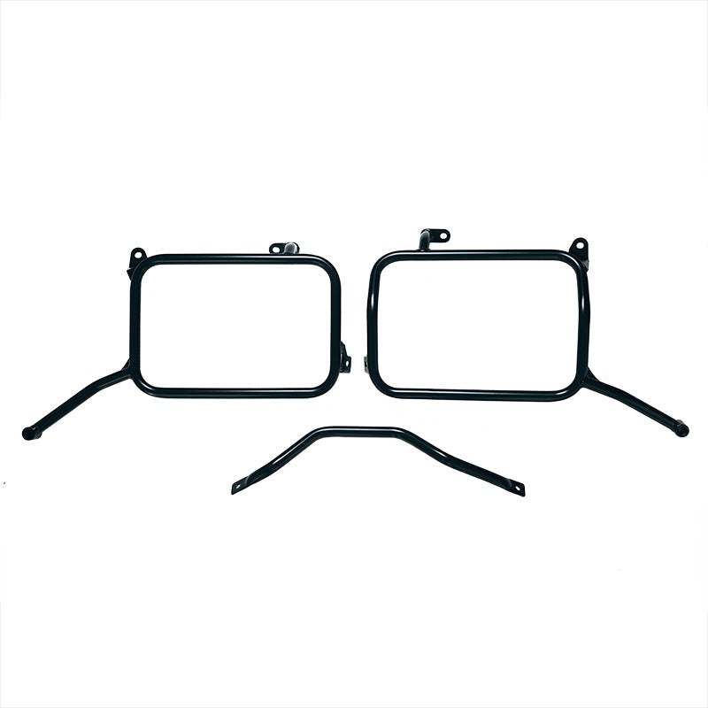 Unit Garage 3826_BL Subframes for aluminum side panniers Royal Enfield Himalayan 450 for aftermarket exhaust (2024 until now)