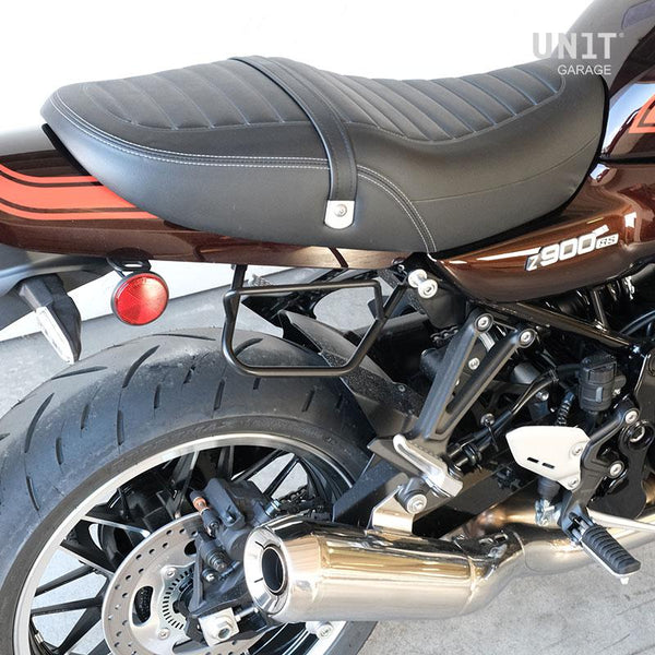 Unit Garage U085+U000+1021DX Carrying system in aluminum with adjustable leather front and Quick Release System + Right Subframe Kawasaki Z650RS - Z900RS