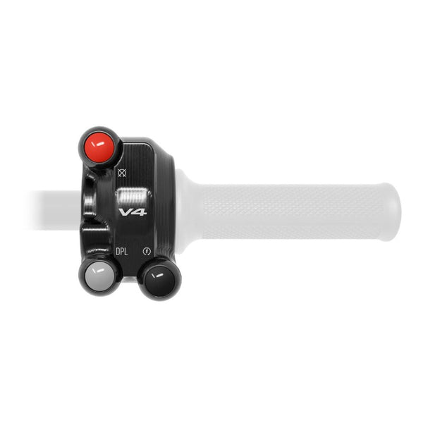 Throttle control cover with integrated handlebar switch for Ducati Panigale V4 – JP CO DU020