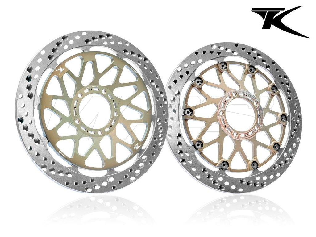 TK Dischi Freno EVO 330mm Front Brake Disc Pair Ducati Panigale 1199 / 1299 — D08E