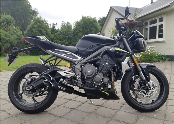 TOCE Razor Tip Decat Exhaust - Triumph Street Triple R RS 765 (17-23)