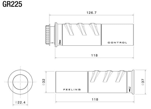 RIZOMA "Icon" grips (Ø 22 mm) GR225D 2