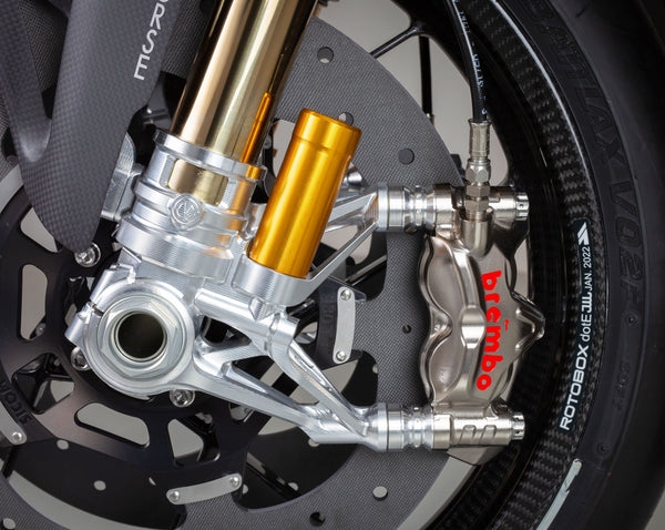 MOTOCORSE Pressurized Ohlins Front Forks 108mm GP Style Radial Mount Kit | 102130148
