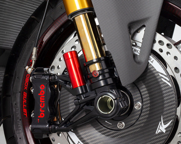 MOTOCORSE Pressurized Ohlins Front Forks 100mm GP Style Radial Mount Kit - Ducati Panigale V4 2025 | 102130177